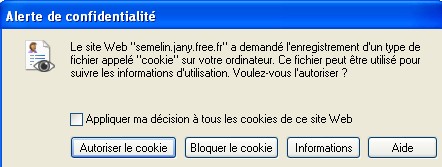 Filtrage cookies