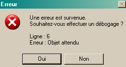 Erreur Objet